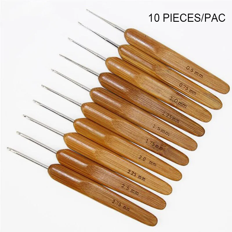 0.5MM-2.75MM needle size 10 pieces per set hair crochet hooks knitting tools hair braiding needles crochet hooks