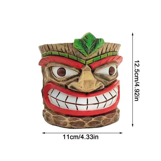 Tiki Maya Totem Virág Edény Zamatos Növényi Tartály Gyanta Váza Szoba Otthoni Dekoráció Kerti Asztali Ajándék - Image 6