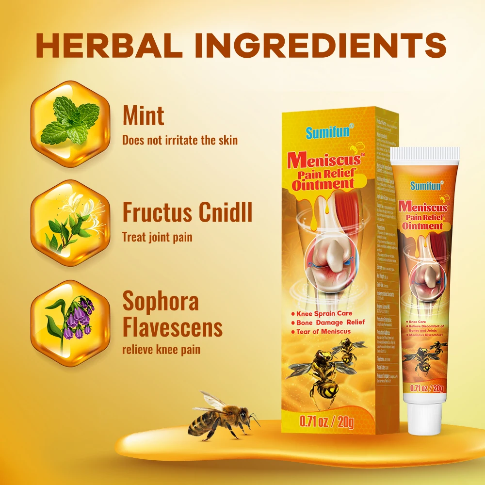 Knee Pain Relief Cream Pain Relief Cream 5Pcs Bee Venom Analgesic Ointment
