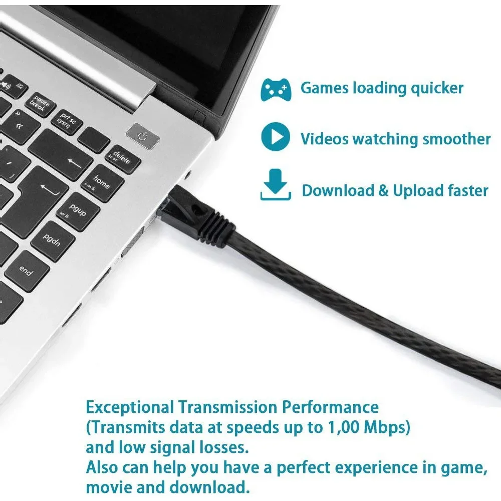 Cat6 Ethernet Cable - UTP RJ45 Network Patch Cord for Laptop and Router Description Image.This Product Can Be Found With The Tag Names Cable utp cat6 ethernet cables, Cat 6 ethernet patch internet cable, Cat6 ethernet patch cable, Network cable cat 6 patch