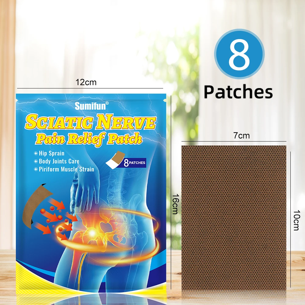 Pain Relief Patch 8/24/40/80Pcs Sumifun Sciatic Nerve Pain Relief Patch Piriformis Hip Massage Care Sticker Muscle Joint Orthopedic Ache Plaster
