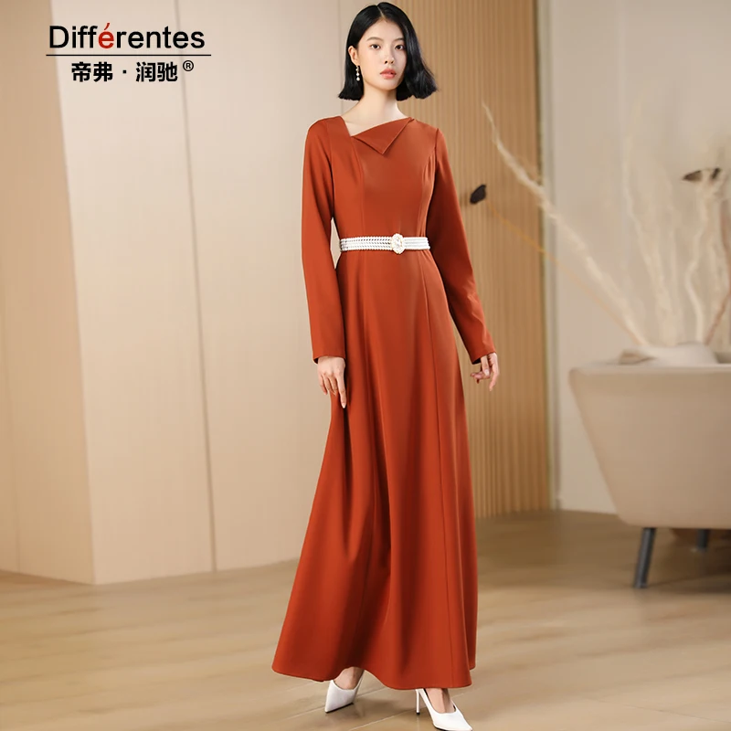 leather dress clothing The Solene Modest Faux Leather Dress