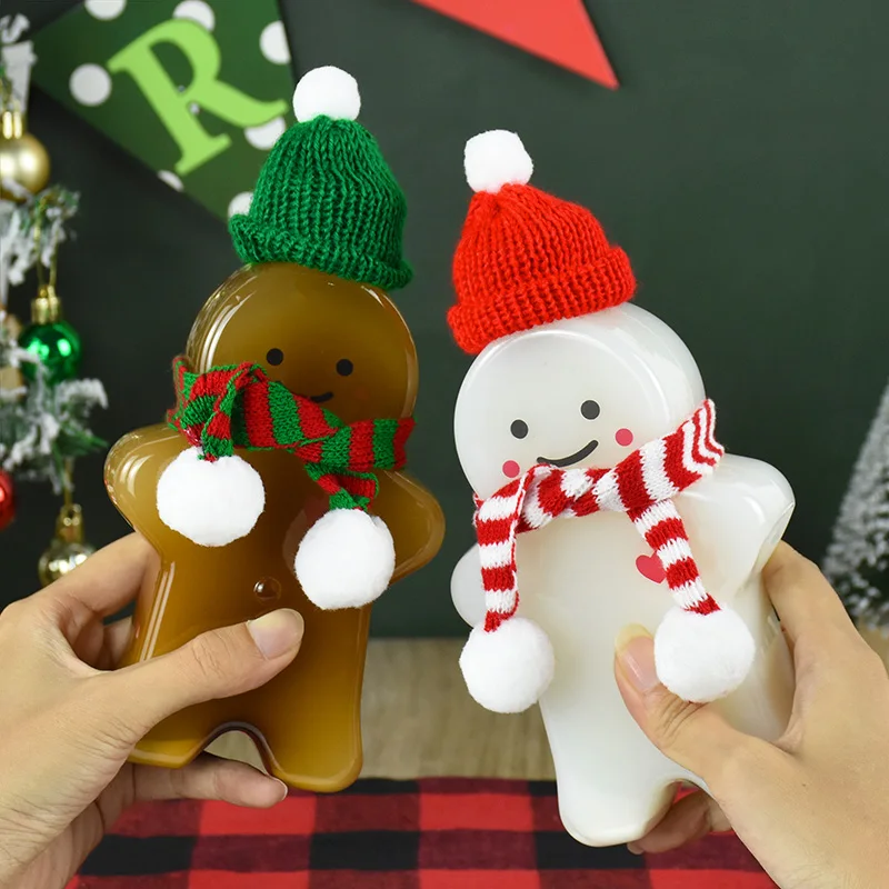 

Gingerbread Man Drinking Cup Christmas Bottles Portable Shaker Kitchen Milk Tea Water Bottle Xmas Candy Cookie Jar New Year Gift