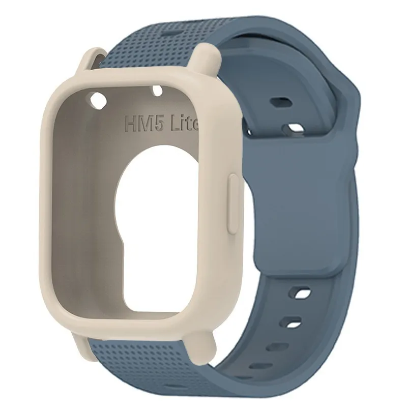 Silicone Protective Case + Strap for Smart Watch - Replacement Bracelet Belt Cover
