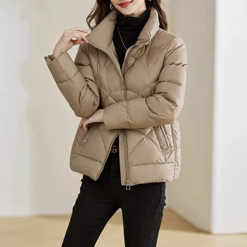 Short Down Jacket for Womens Winter New Slim Fit and Fashionable White Duck Down Jacket