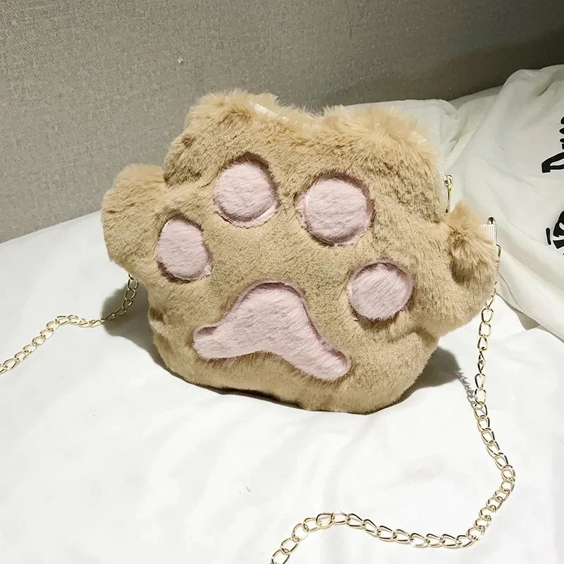 Cute Bear Paw Coin Purse Crossbody Bag