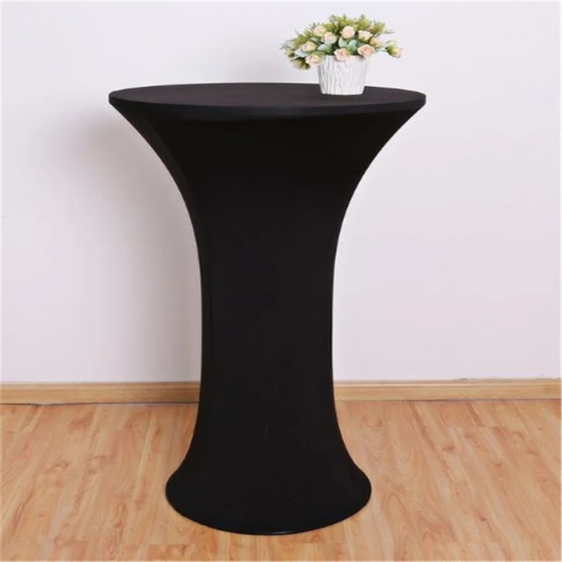 High Top Cocktail Table Cover Spandex Lycra Wedding Party Table Covers Round For Folding Tables Decor Accessories 3