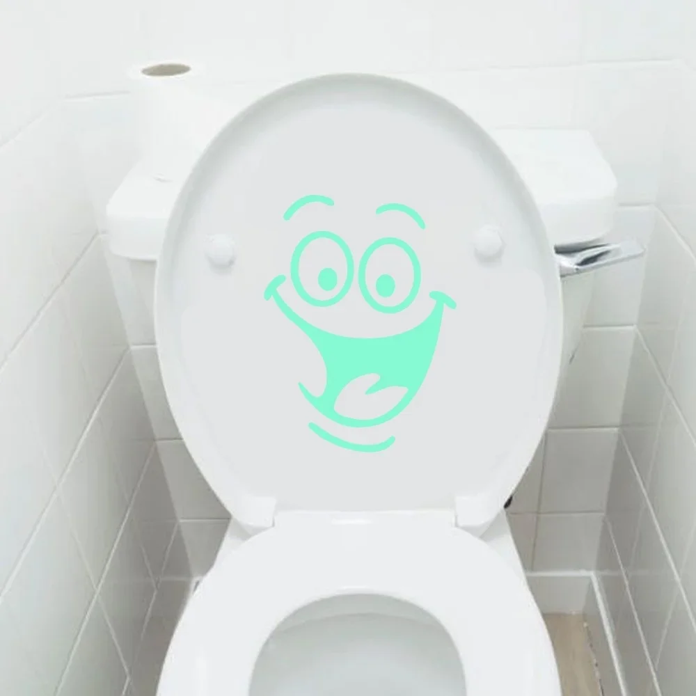 Funny Luminous Bathroom Wall Stickers Home Decor Glow In The Dark Toilet Stickers