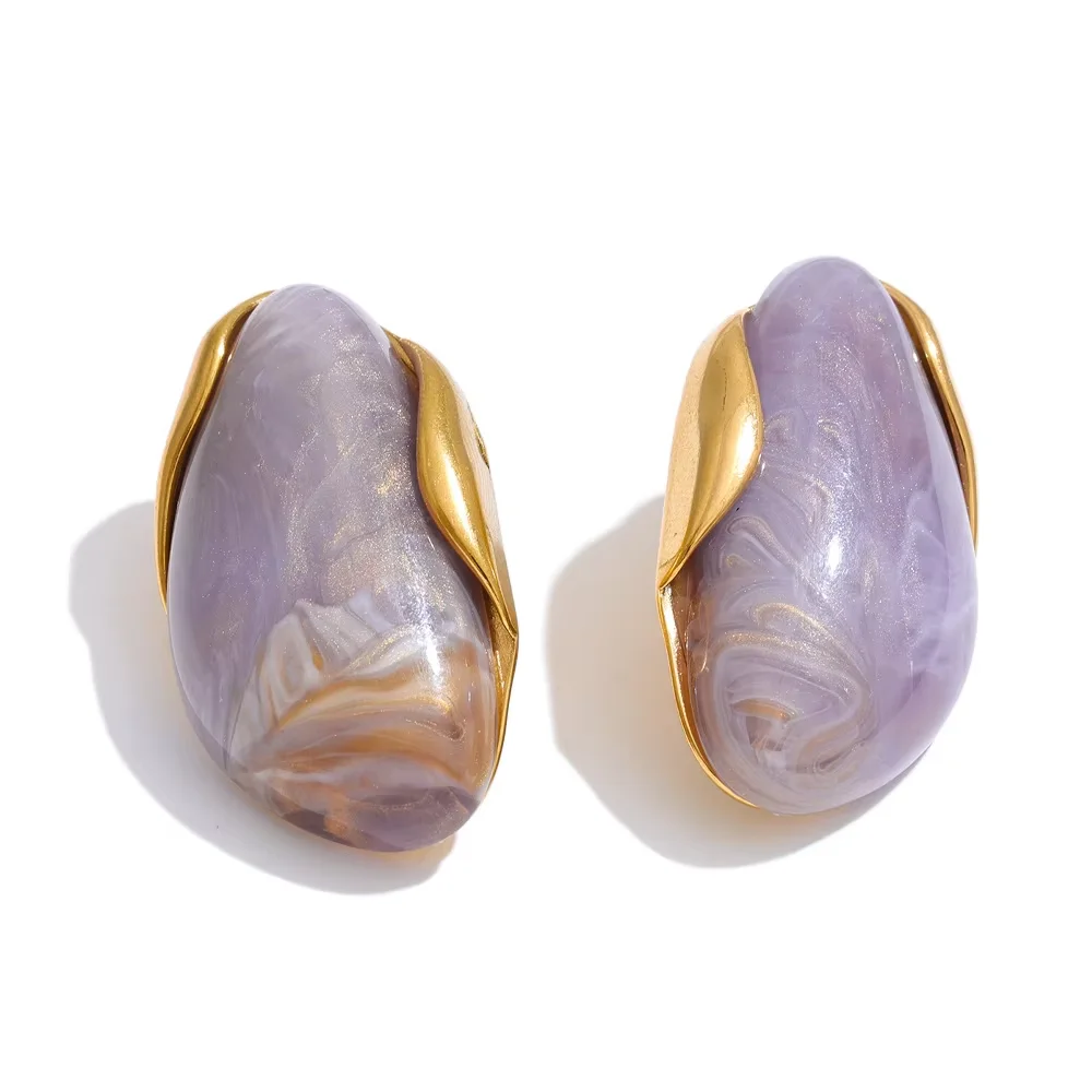 Earrings Purple