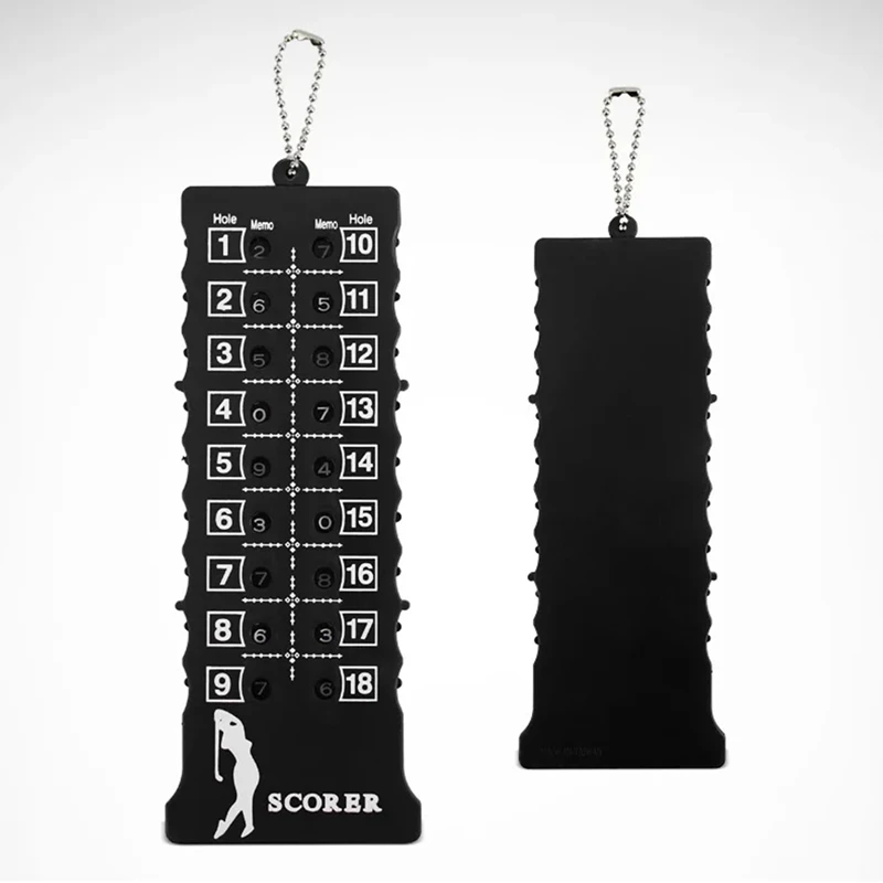 Club Golfing Scoreboard Score Card Indicator with Keychain Golf Score Counter Stroke Putt Sports Scoring Clicker for Beginner