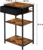 Printer Stand White Printer Rack with Storage Printer Table 3 Tier Printer Shelf Wood Book Organizer Holder 5