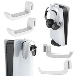 Wall Mounted Headphones Hanger Gaming Headset Stand Rack (White)