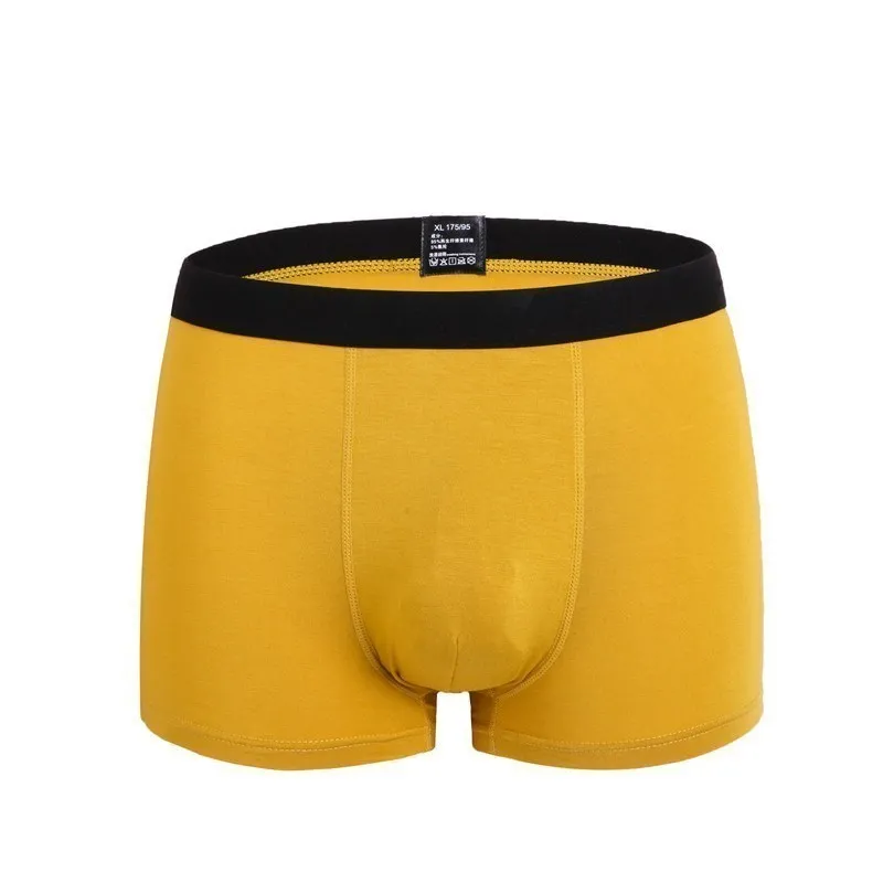 Boxer Men Solid Bamboo Fiber Breathable Comfortable Underwear Man Boxers Super-elastic Shorts Black Underpants Male Panties Gay