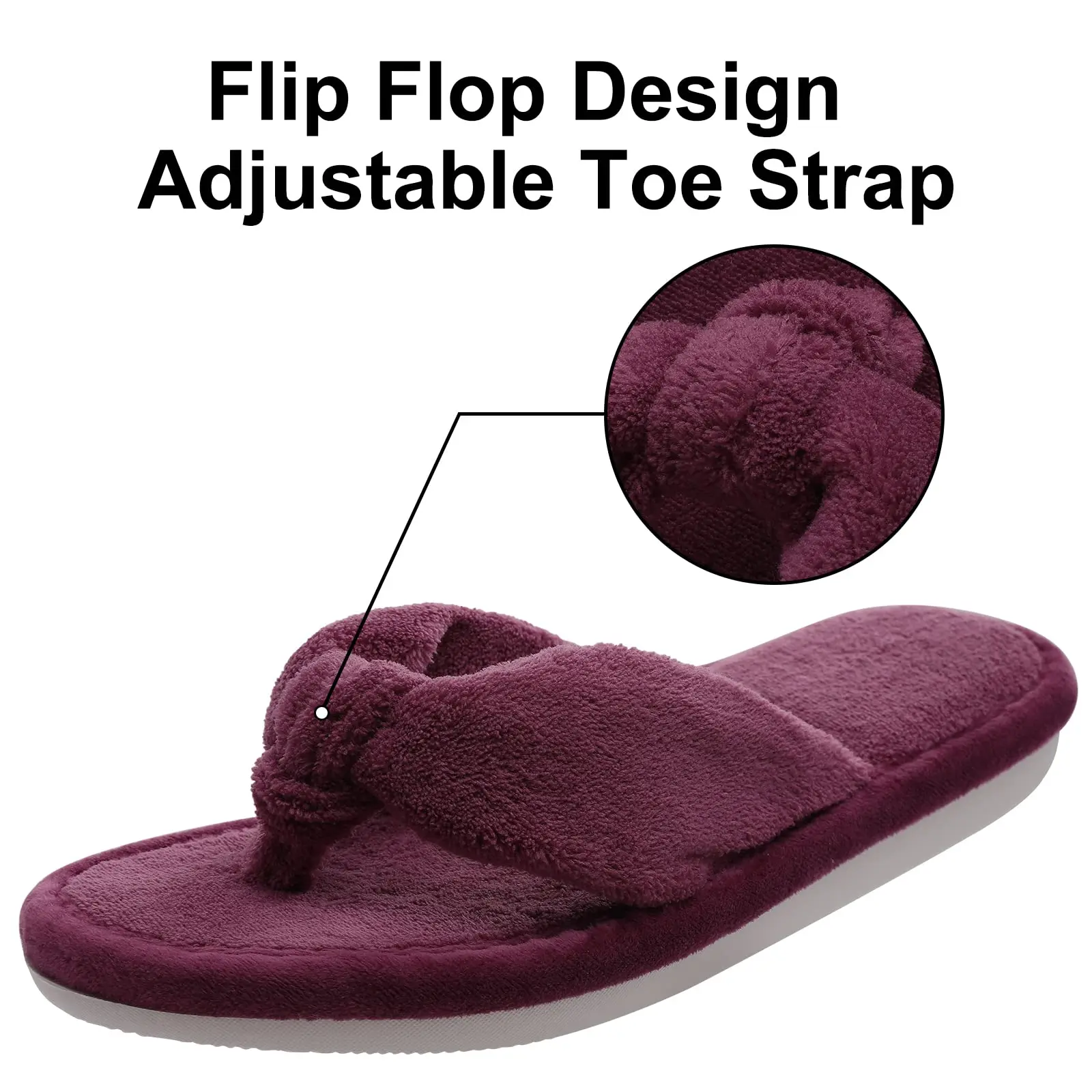 Comwarm Winter Fur Slippers Fluffy Women's Soft Plush Flats Slippers Women Home Sandals Indoor Casual Luxury Fuzzy Flip Flops 3