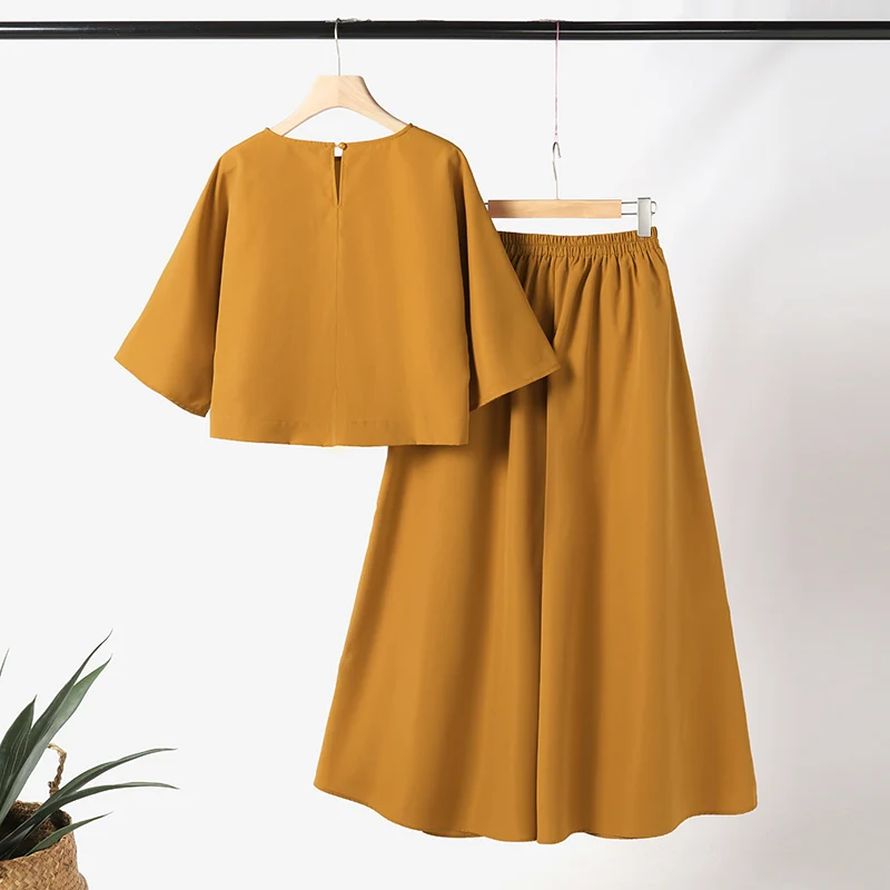 2025 ZANZEA Herbst Sommer Hosen Anzüge Frauen 2 Stück Sets 3/4 Hülse Bluse Hose Sets Stilvolle Arbeit OL Trainingsanzug 2PCS Outfits – Detail 14