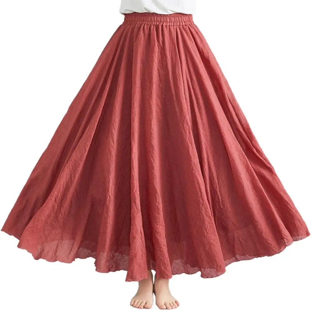 

Women Pleated chiffon Skirt 2024 Spring Summer Fashion A line High Waist long maxi skirt Saias Femininas Long Skirt Female