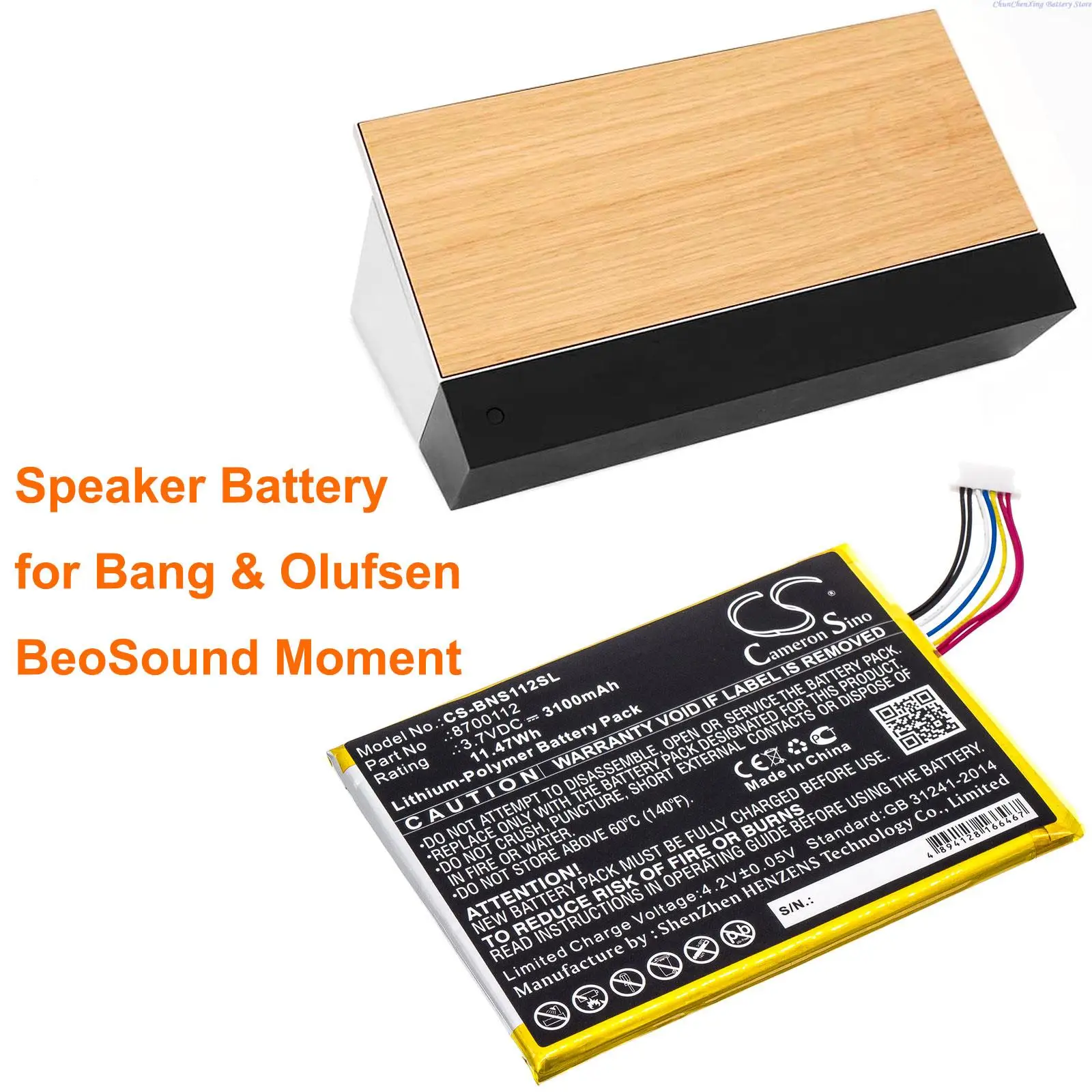Batteria Altoparlante Orangeyu 3100Mah Per Bang & Olufsen Beosound Moment
