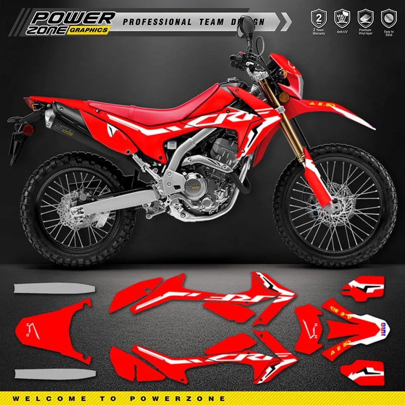 

PowerZone Custom Team Graphics Decals Stickers Kit For HONDA CRF250L 2012-2020 Custom Stickers Kit for CRF250L 12-16 17-20 16