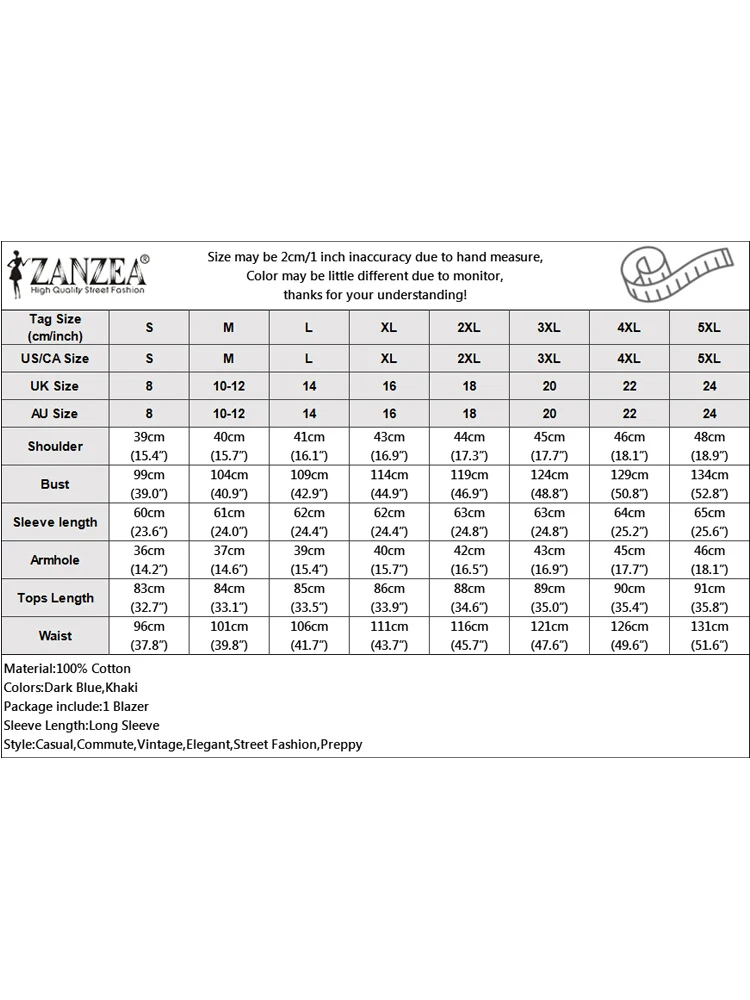 ZANZEA Fashion Women Long Sleeve Blazer Casual Solid Lapel Coat Oversized Cotton Linen Jackets 2023 Spring Autumn Loose Outwears