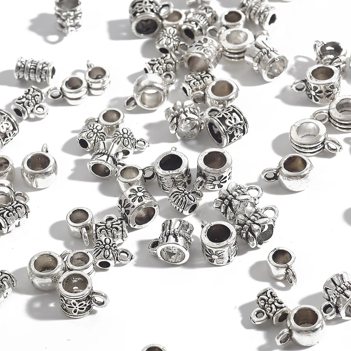 Antique Silver Beads 20Pcs/Lot For Jewelry Making Bracelet Necklace Accessories DIY