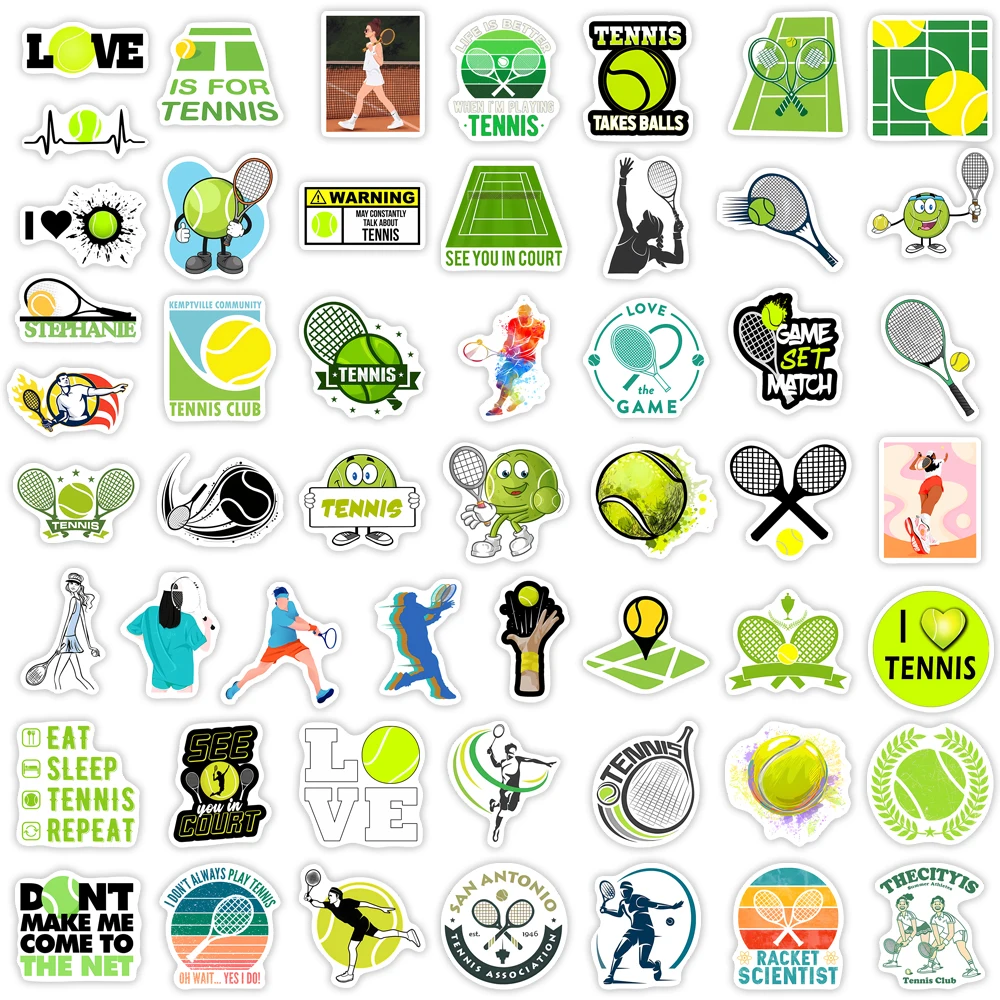 Decorative Stickers Stationery Stickers Stationery Supplies Cool Tennis Sport Sticekrs Kid DIY Toy Gift Decorative Decal for Scrapbook Journal Diary Laptop Phone Bottles Luggage Waterproof
