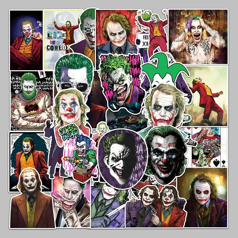 

50PCS Movie Joker Stickers for Car Adult Speaker Luggage Phone Tablet iPad Guitar Waterproof Personality Cool Sticker Toy Gift