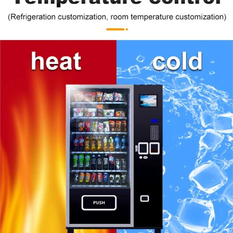 Multifunction Commercial Combo Hot And Cold Food Vending Machine Snack And Drink  Water Vending Machines For Sale