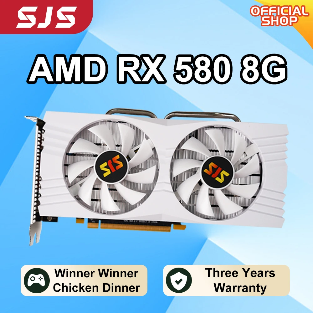 SJS-RX-580-8G-256Bit-2048SP-GDDR5-AMD-GPU-Graphics-Cards-RX580-White ...
