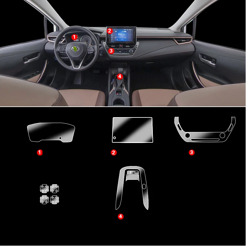

Прозрачная защитная пленка из ТПУ для Toyota Corolla 2021 2022, для планшетов управления навигацией, автомобильные аксессуары
