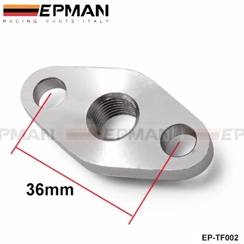 CNC Billet Turbo Oil Feed Flange 1/4 Restrictor for T3/T4R Turbocharger EP-TF002