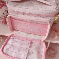 Sac à main de grande capacité en cuir PU de forme carrée, trousse de maquillage, trousse de toilette portable, sac de détermination, mode 3