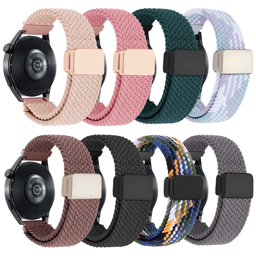 Magnetic Buckle Nylon Watch Strap - Premium Adjustable Band, 22mm/20mm