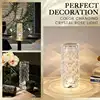 Rose Crystal Lamp Crystal Lights Touching Control with USB Port 3/16 RGB Color Changing Romantic Rose Diamond Table Lamp 3
