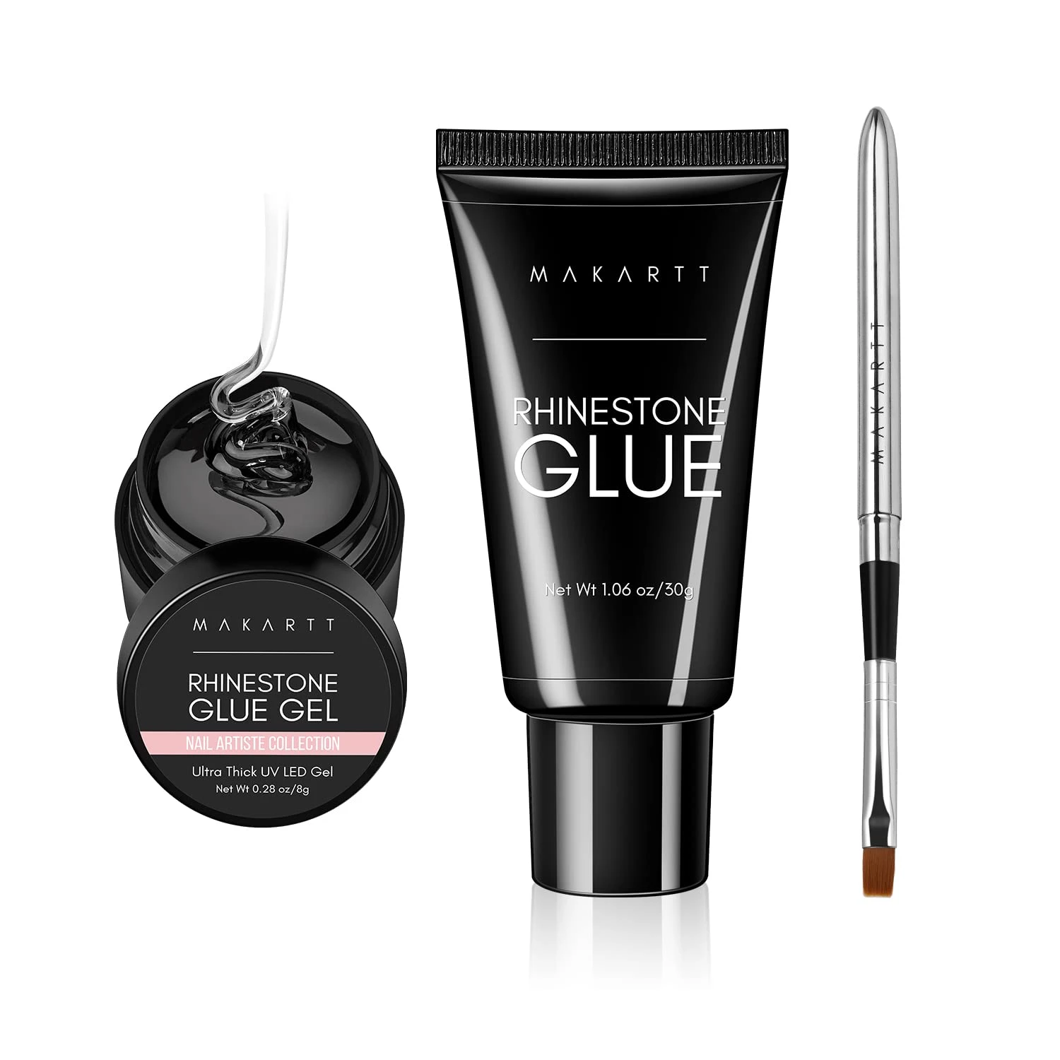 Makartt Nail Art Rhinestone Glue Gel, Super Sticky Adhesive Resin Gems