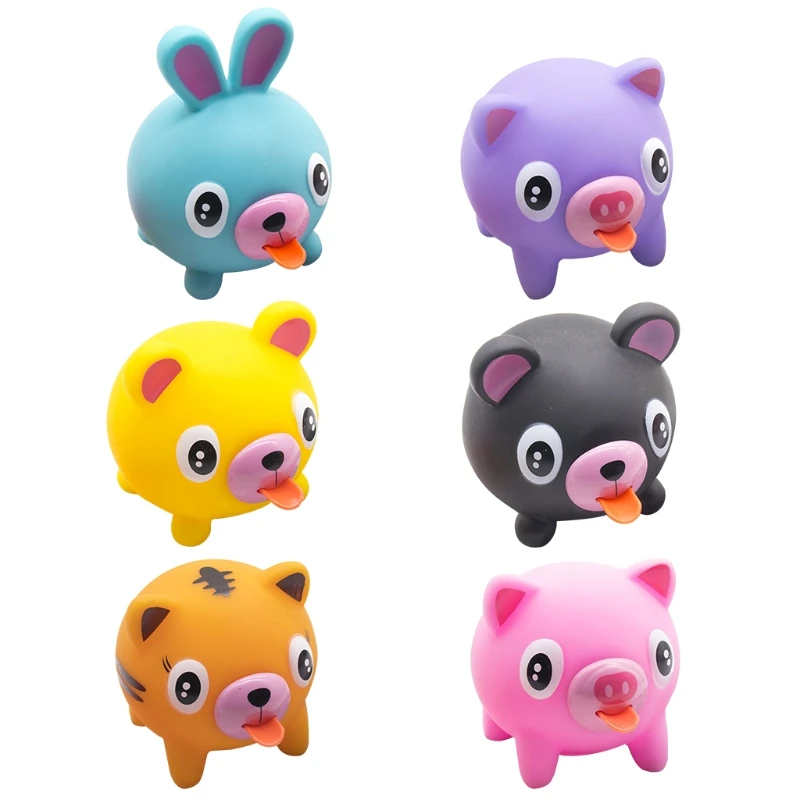 

Sensory Ball Squishy Animal Ball Practical Joke Toy Interactive Stress Relief Ball Novelty for Autism Bath 3inch