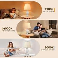 Tradition Table Lamp Set of 2, Farmhouse Boho Bedside Lamps with 3-Color Temperature LED Bulbs, Nightstand Vintage Lamp 2