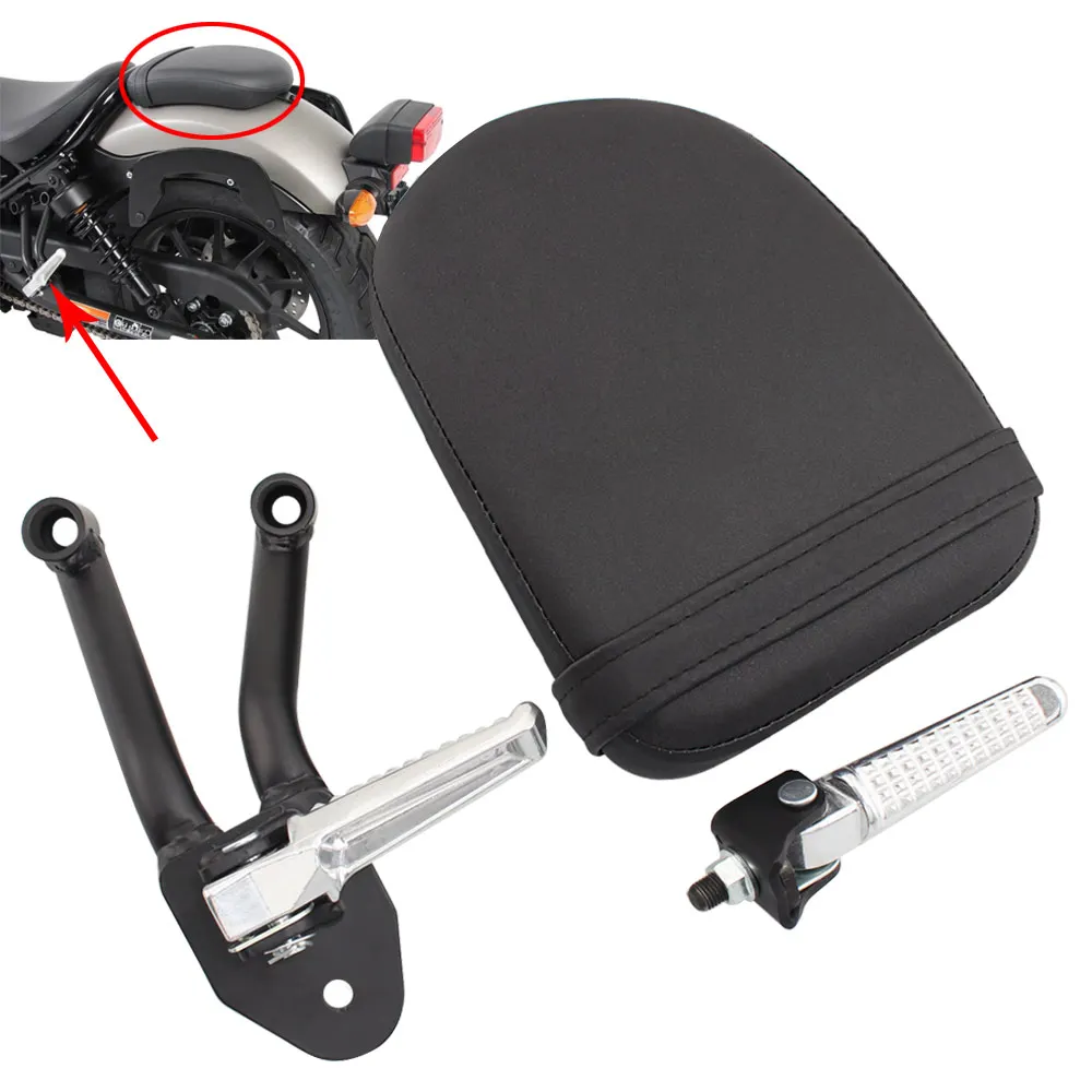 

NEW Motorcycle Rear Passenger seat + mounting brackets + footpegs Fit For Honda Rebel CMX 300 500 2017-2018 Motor Parts
