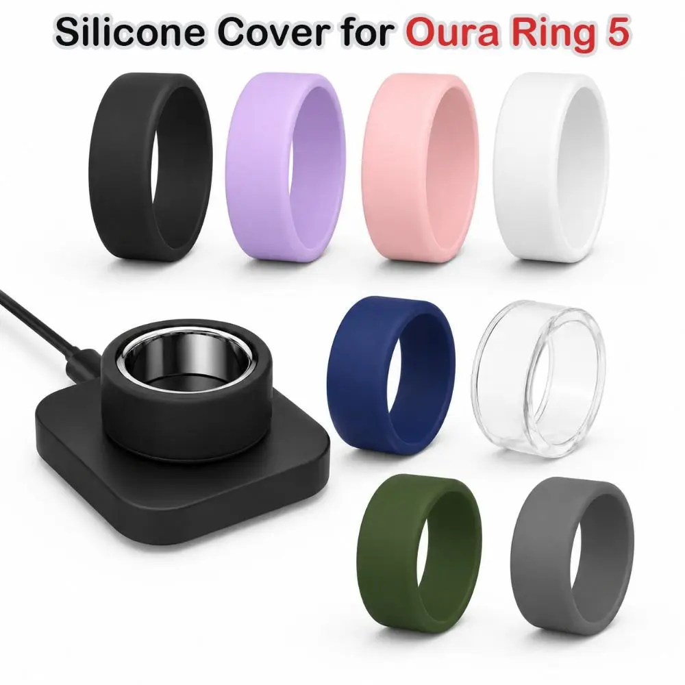 Nuova Cover Morbida in Silicone Elastico Anti-Graffio, Accessorio Protettivo per Oura Ring 5, per Anello Smart da Allenamento - immagine 2