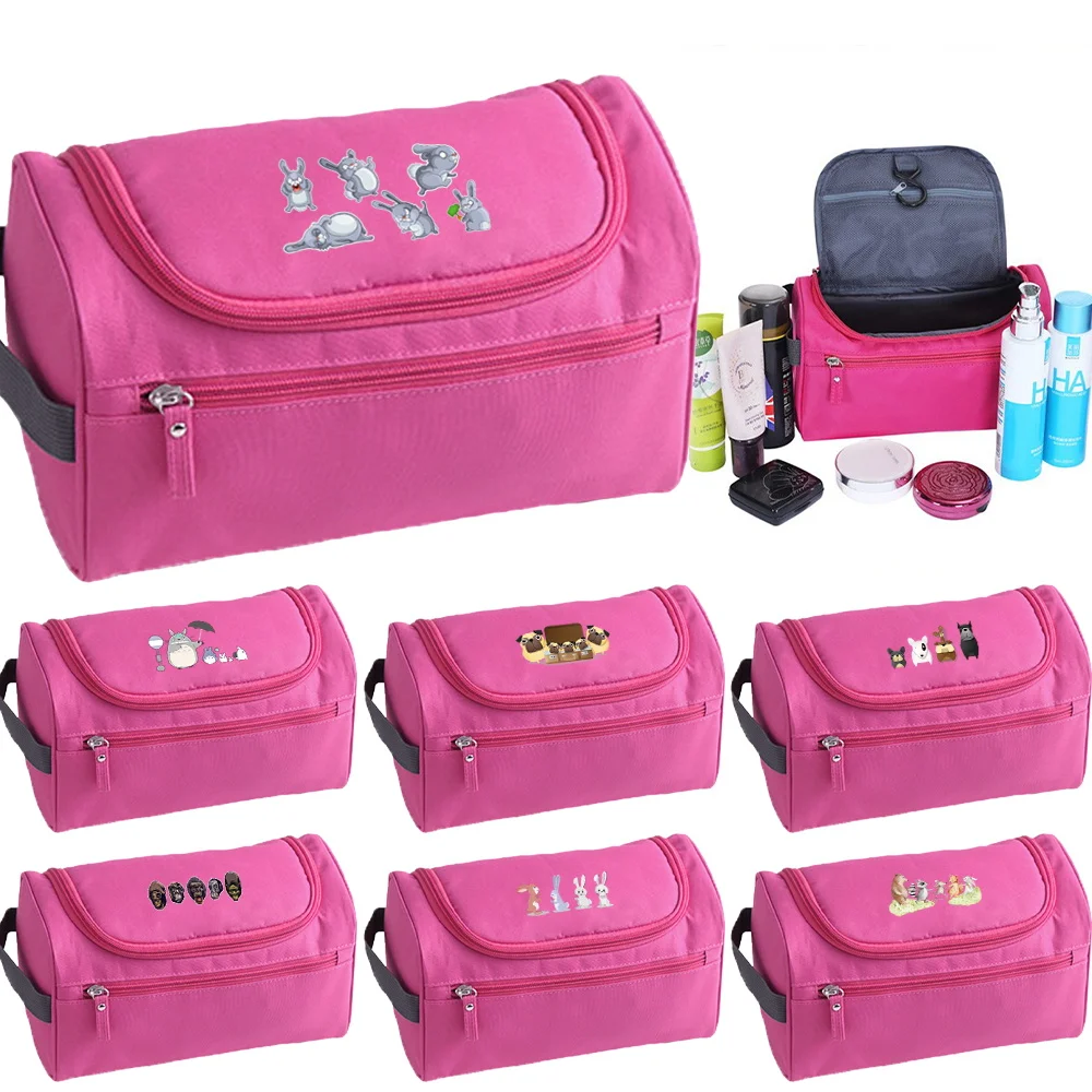

Men Business Portable Storage Bag Toiletries Organizer Women Travel Cosmetic Bag Hanging Toilet Wash Pouch Cartoon Pattern