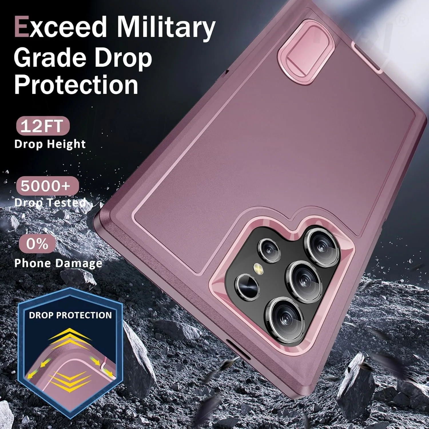 Durable Full Body Shockproof Rugged Kickstand Case with Anti-Scratch Protection