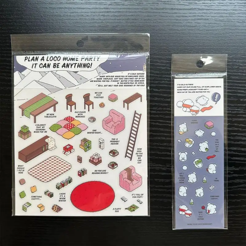 Three-dimensional Cabin Stickers Miniature Scene Stickers Scrapbooking Decorative Material gift for Card Lover