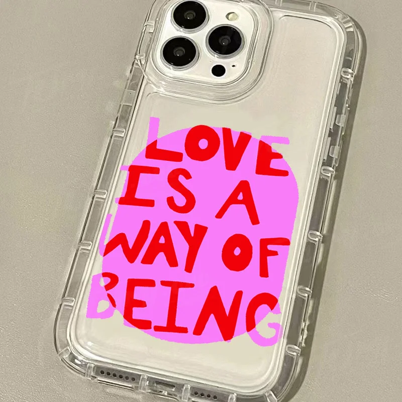 Graffiti More Amor Por Favor Shockproof Clear Silicone Phone Case