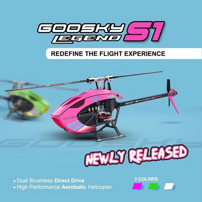 

Goosky S1 BNF/RTF 6CH 3D Stunt Double Brushless Motor Direct Drive Motor Flybarless Direct-drive RC Helicopter Toys Gifts