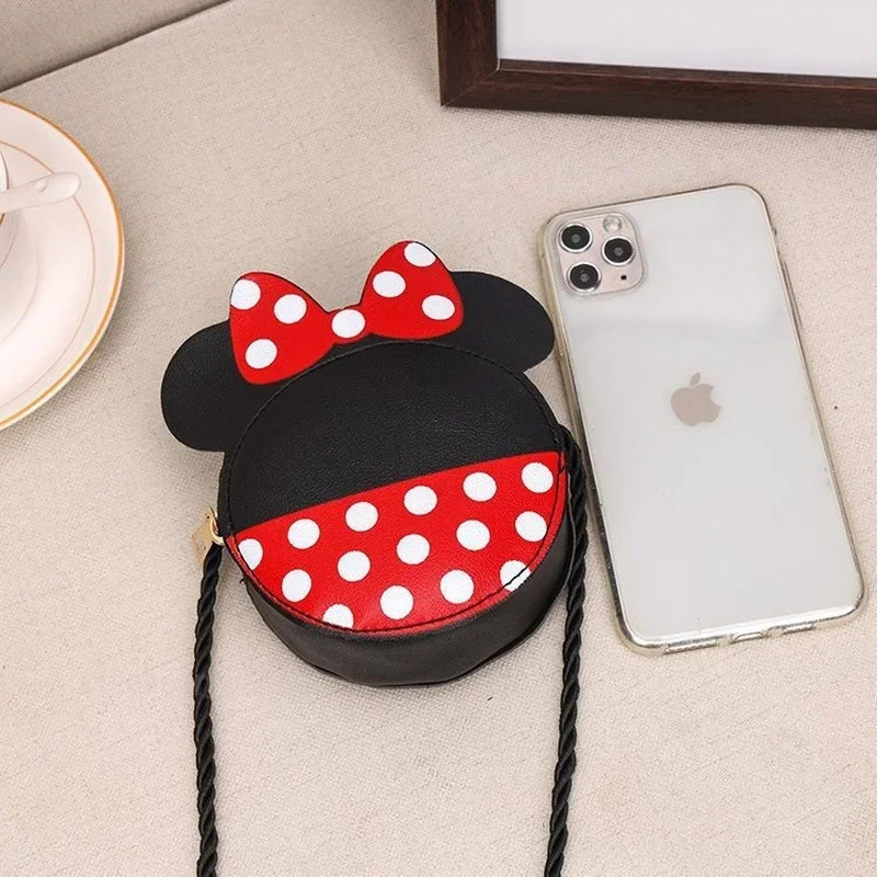 Disney Mickey Minnie Coin Purse new cute cartoon Fashion kids students Shoulder Crossbody bag storage bag Outdoor travel gifts