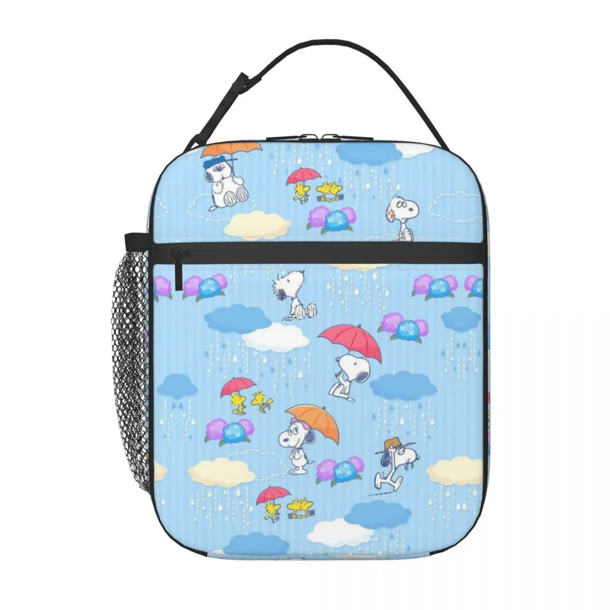 thumbnail image 1 of Bolsa de almuerzo con aislamiento térmico personalizada con diseño de Charlie Brown y hojas rastrilladas, lonchera reutilizable para mujeres, bolsas de mano para guardar alimentos para niños, 1 of 5