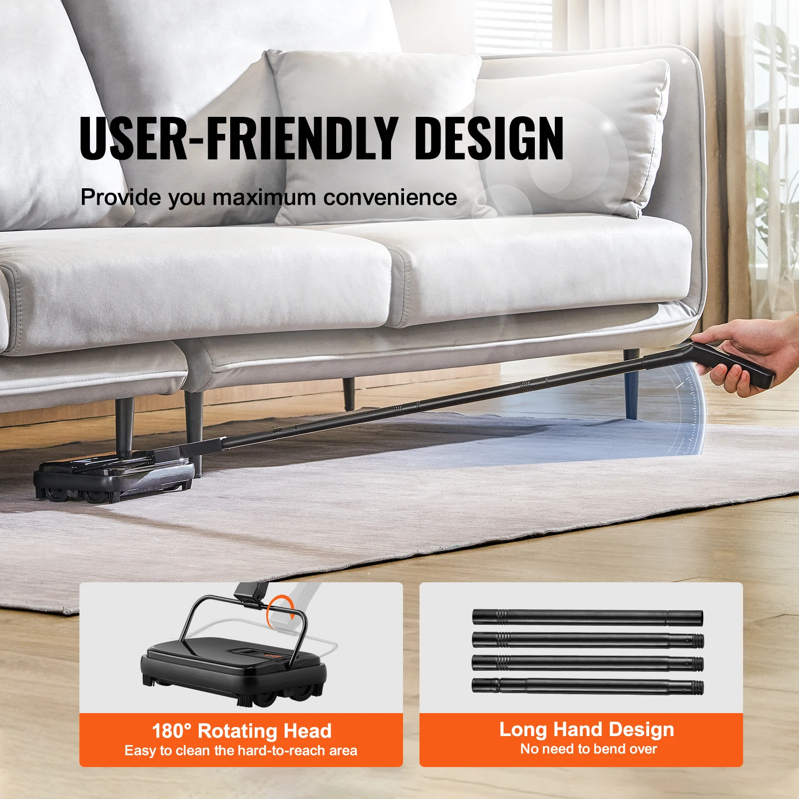 VEVOR Manual Carpet Sweeper 5