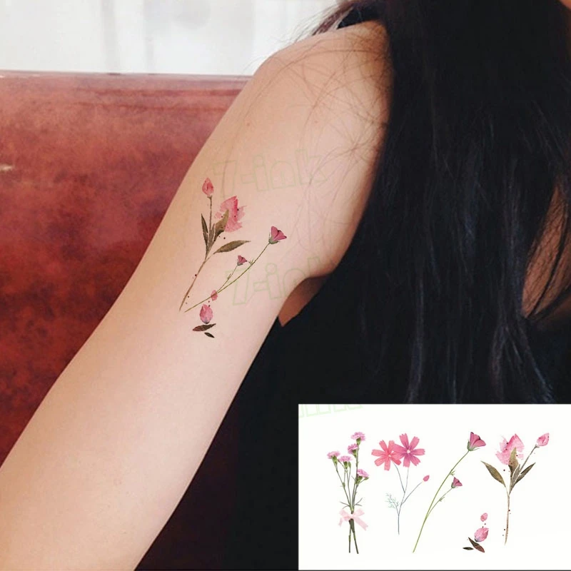 防水の一時的な入れ墨のステッカー かわいい ラベンダーの花 火の言葉 ボディーアート 偽の防水 Tattoo For Kids Waterproof Temporary Tattoosfake Tattoo Aliexpress