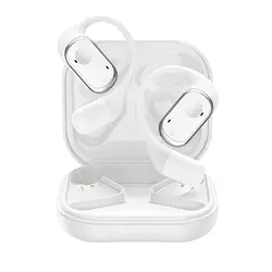 Wireless Open-Ear Headphones with Enhanced Comfort & Hi-Res Pure Bass Sound for Sports (White)
