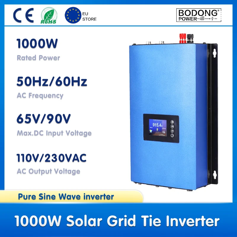 2265V4590VSolarGridTieInverter1000WPureSineWaveOutputSun