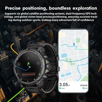 KUMI U5 Pro 1.43″ AMOLED Screen GPS Smart Watch Bluetooth Call Heart Rate Measurement Oximetry Outdoor 100+ Sport SOS Men Women 2